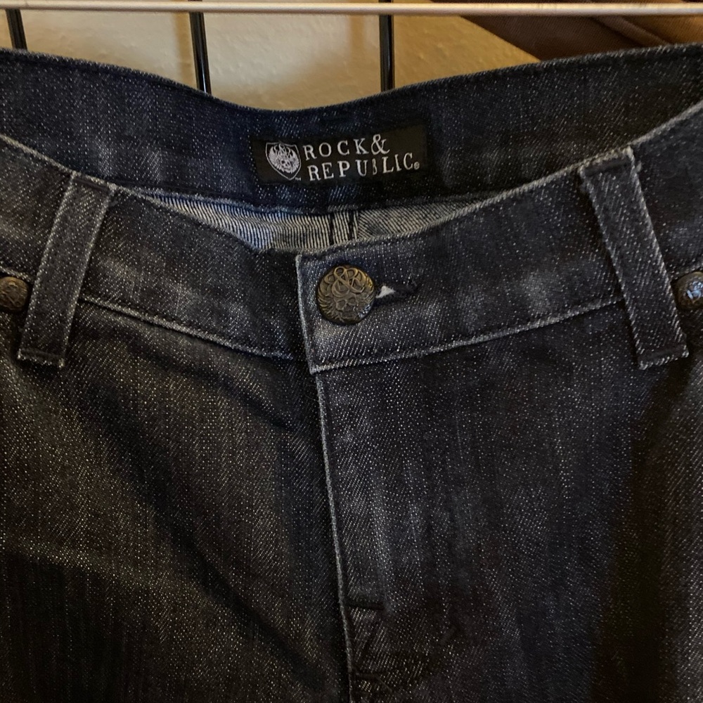 Rock & Republic Dark wash Wide leg jeans